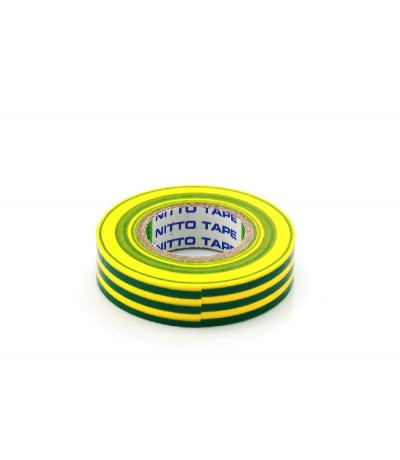 Nitto Tape Geel/Groen 10m 15mm Per rol Tape & isolatie