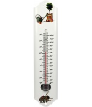 Thermometer 30cm metaal wit Thermometers