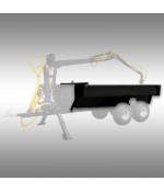 Jansen laadbak voor bomen transportaanhanger Jansen HRW-15 Trekker werktuig