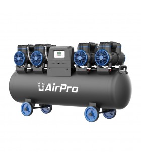 AirPro Compressor olievrij 4x2pk 120L tank Compressor