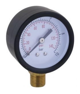 Drukmeter 10BAR 50mm verticaal Compressor toebehoren