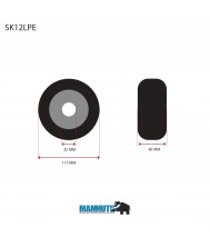 Mammuth Wiel PU 110 x 60mm