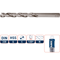 SPIRAALBORENSET '105', DIN 338, TYPE N, 25-DLG ø1-13 ABS