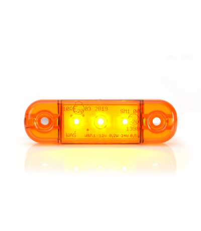 KSG LED Zij/Toplamp Oranje 12/24Watt 3 leds Aanhanger verlichting LED